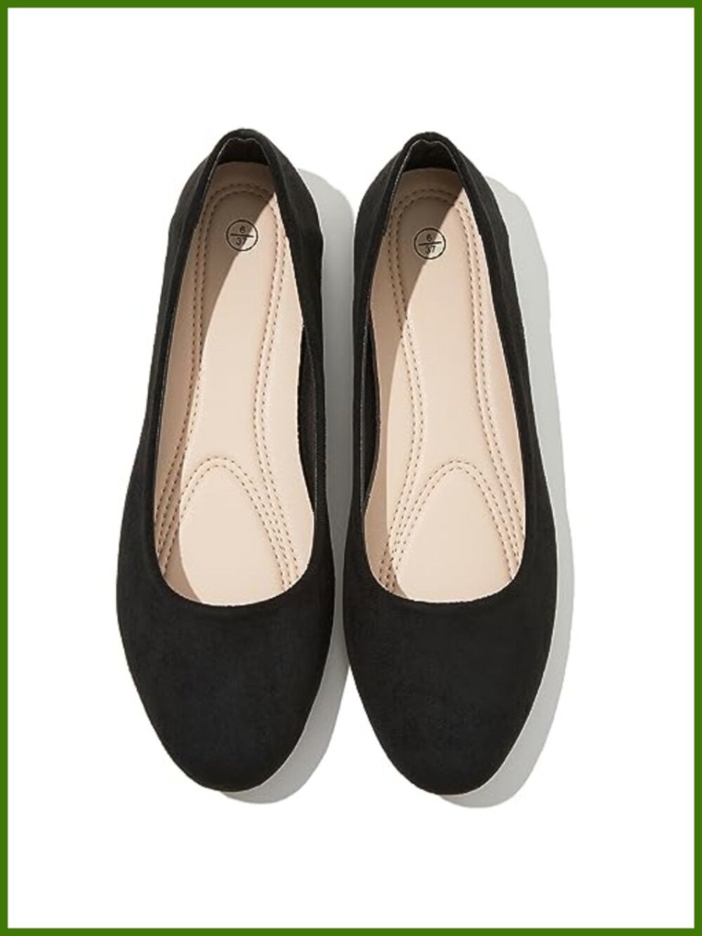 Women's Round Toe Ballet Flats Memory Foam Comfort Dressy Work Shoes